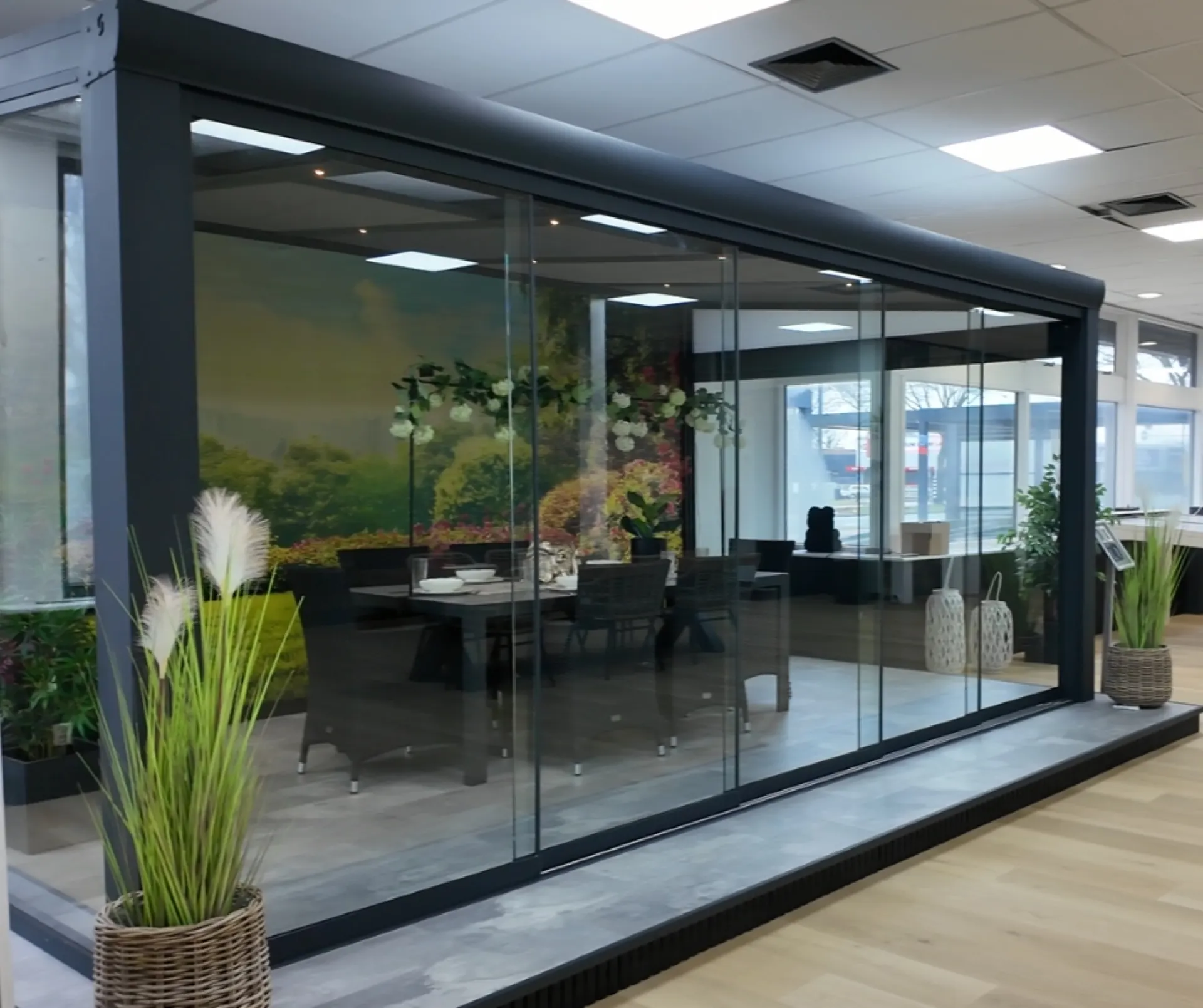 Glashaus-Modul mit umlaufender Verglasung